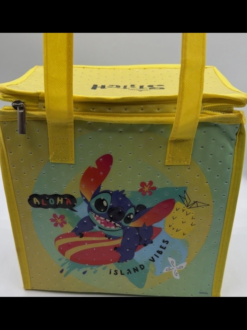 Disney Stitch Yellow Insulated Tote Bag